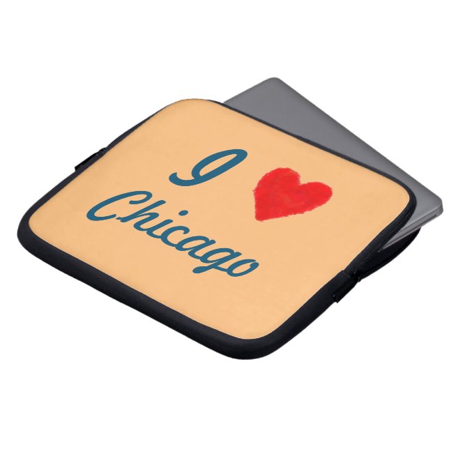 IHEART Chicago Laptop Sleeve (Front Top)