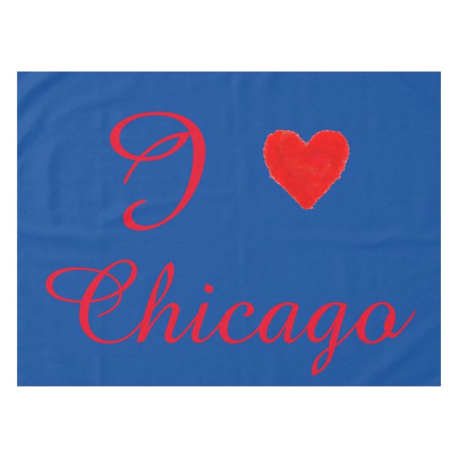 IHEART Chicago Tablecloth (Front (Horizontal))
