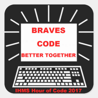 IHMS Hour Of Code 2017 Square Sticker
