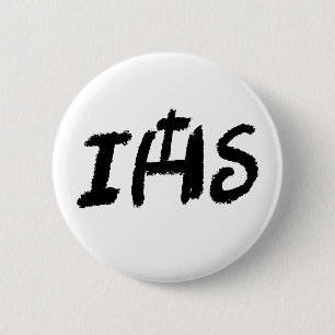 IHS Catholic Pin Chapa