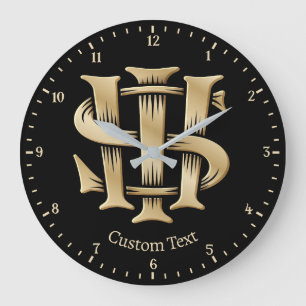 IHS Christogram Large Clock