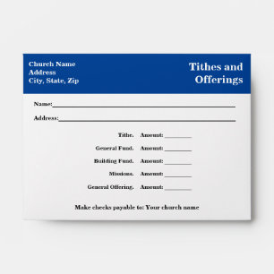 II Corinthians 9:7 church offering and tithes Envelope