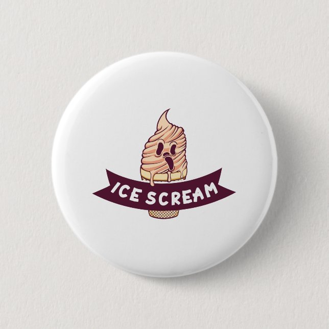 IIce Scream 6 Cm Round Badge (Front)
