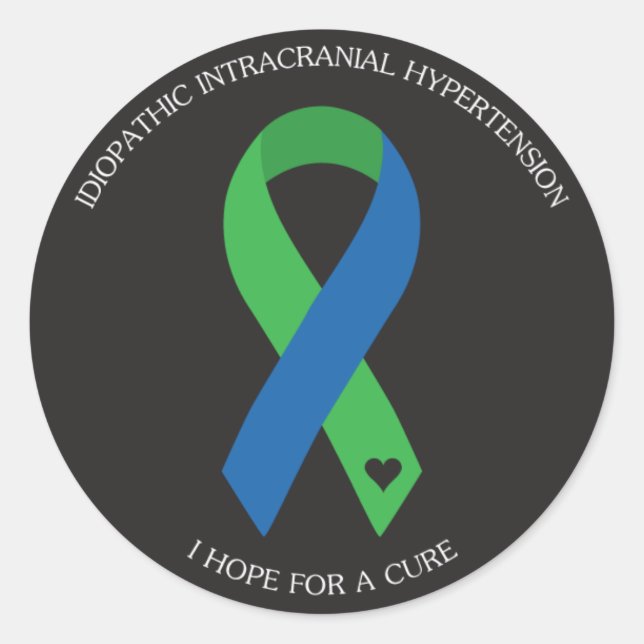 IIH Ribbon - I hope for a cure Classic Round Sticker (Front)