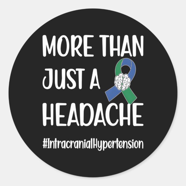 Iih Warrior Idiopathic Intracranial Hypertension A Classic Round Sticker (Front)