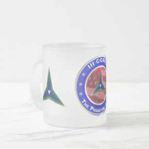 III Corps Phantom Corps Frosted Glass Coffee Mug