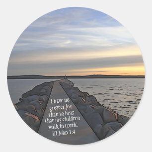 III John 1:4 Bible Scripture Walk In Truth Classic Round Sticker