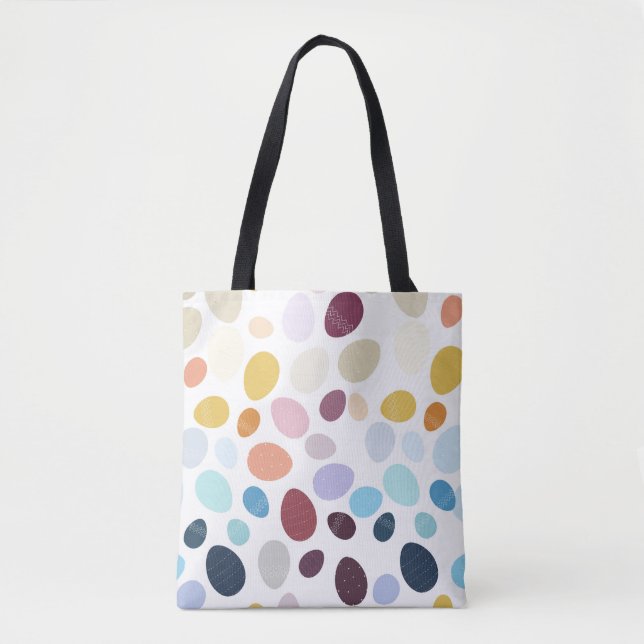 Iillustration with gradient coloured eggs  tote bag (Front)