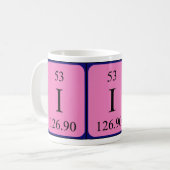 Iina periodic table name mug (Front Left)