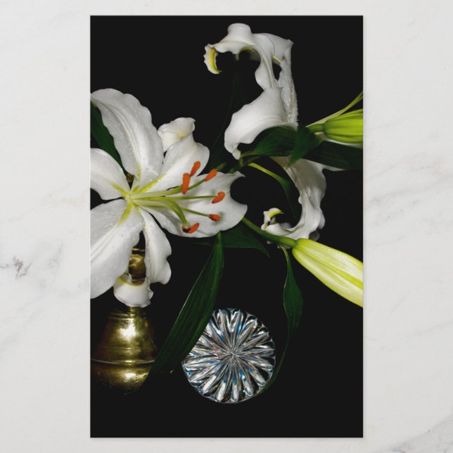 Iirsh Design -Brass and Flower Collection Stationery (Front)