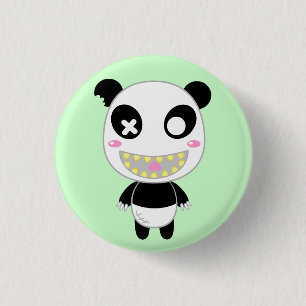 Ijimekko the Panda 3 Cm Round Badge
