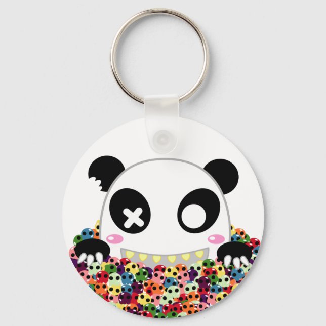 Ijimekko the Panda - Sugar Skulls Key Ring (Front)