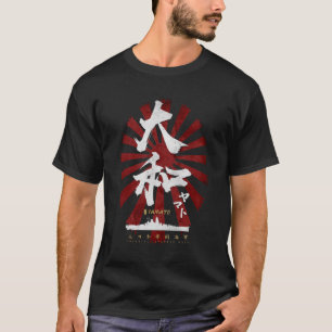 IJN Yamato Battleship White Calligraphy T-Shirt