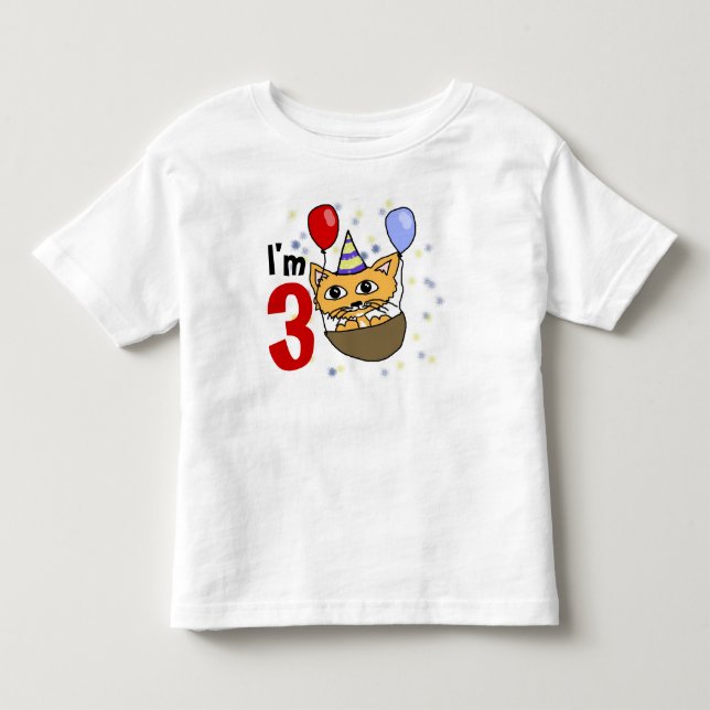 Ik ben 3 verjaardag toddler T-Shirt (Front)