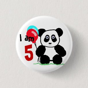Ik ben 5 verjaardag 3 cm round badge