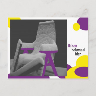 Ik ben helemaal hier postcard