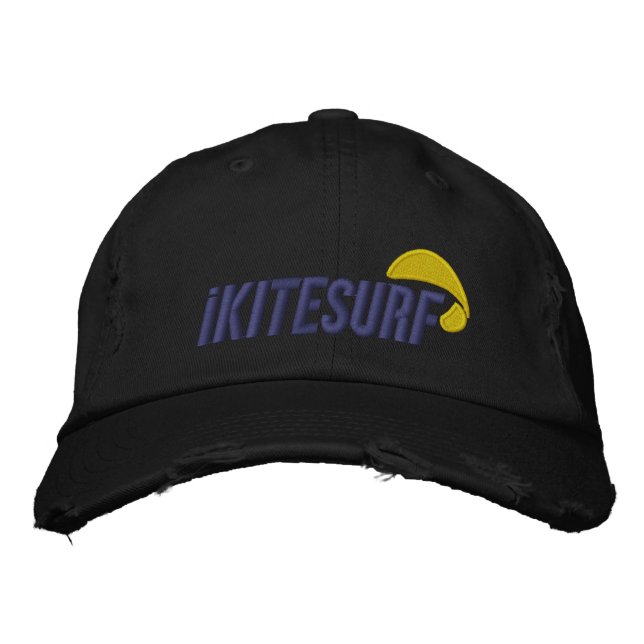 iK Black Distressed Hat (Front)