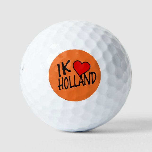 Ik Heart Holland bk on or be6 gbcnt Golf Balls (Front)