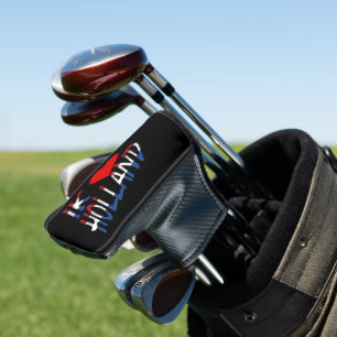 Ik Heart Holland overlay on bk pccnt Golf Head Cover