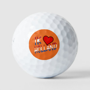Ik Heart Holland overlay on or be6 gbcnt Golf Balls