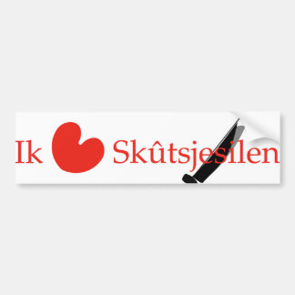 Ik hou van Skutsjesilen. Bumper Sticker
