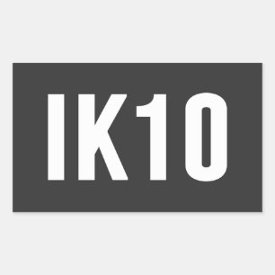 IK, Impact Protection, IK Rating, IK10 Rectangular Sticker