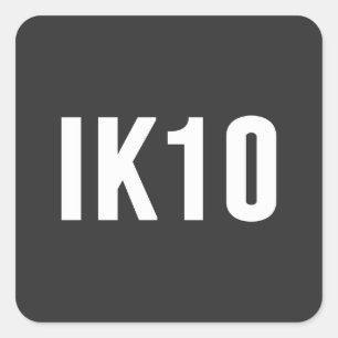 IK, Impact Protection, IK Rating, IK10 Square Sticker