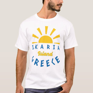 Ikaria Island, Greece - Sunshine Men's White T-Shirt