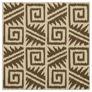 Ikat Aztec - Brown and Beige Fabric