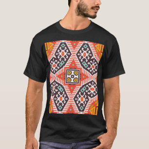 Ikat Aztec: Ethnic Striped Texture T-Shirt