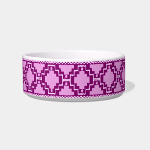 Ikat Aztec Pattern - Amethyst Purple and Violet Bowl