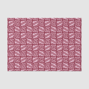 Ikat Aztec Pattern - Burgundy and Pink Tissue Paper