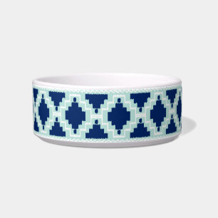 Ikat Aztec Pattern - Indigo and light blue Bowl