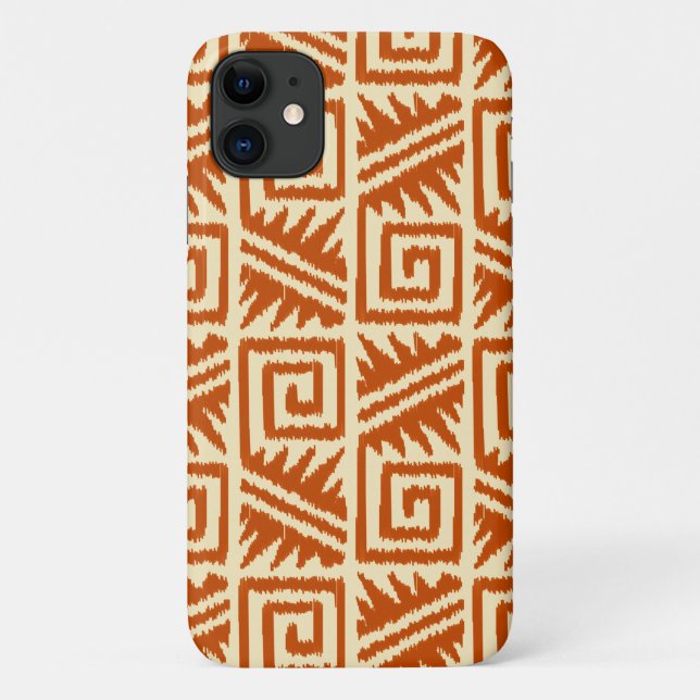 Ikat Aztec Pattern - Mandarin and Light Orange Case-Mate iPhone Case (Back)