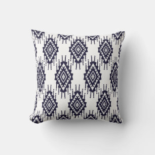 Ikat Boho Aztec Textile Motif Cushion