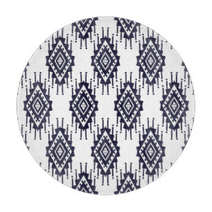 Ikat Boho Aztec Textile Motif Cutting Board