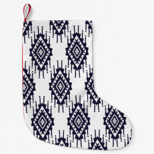 Ikat Boho Aztec Textile Motif Small Christmas Stocking