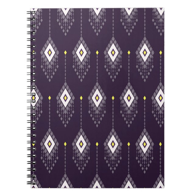 Ikat Chandelier Pattern: Vintage Textile Design Notebook (Front)