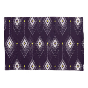 Ikat Chandelier Pattern: Vintage Textile Design Pillowcase