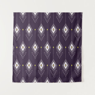 Ikat Chandelier Pattern: Vintage Textile Design Tapestry