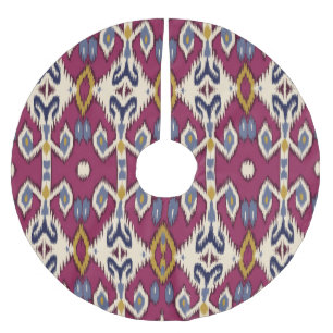 Ikat Chevron: Ethnic Elegance Brushed Polyester Tree Skirt