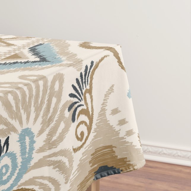 Ikat Chevron Paisley  Tablecloth (In Situ)