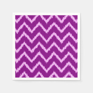 Ikat Chevrons - Amethyst purple and light orchid Napkin