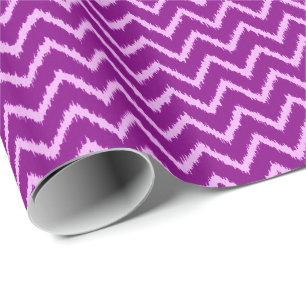 Ikat Chevrons - Amethyst purple and light orchid Wrapping Paper