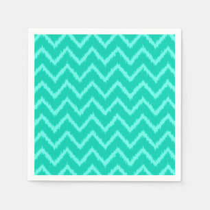 Ikat Chevrons - Turquoise and aqua Napkin