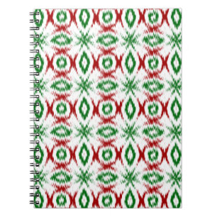 Ikat Christmas pattern Notebook
