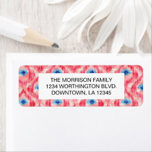 Ikat custom return address label