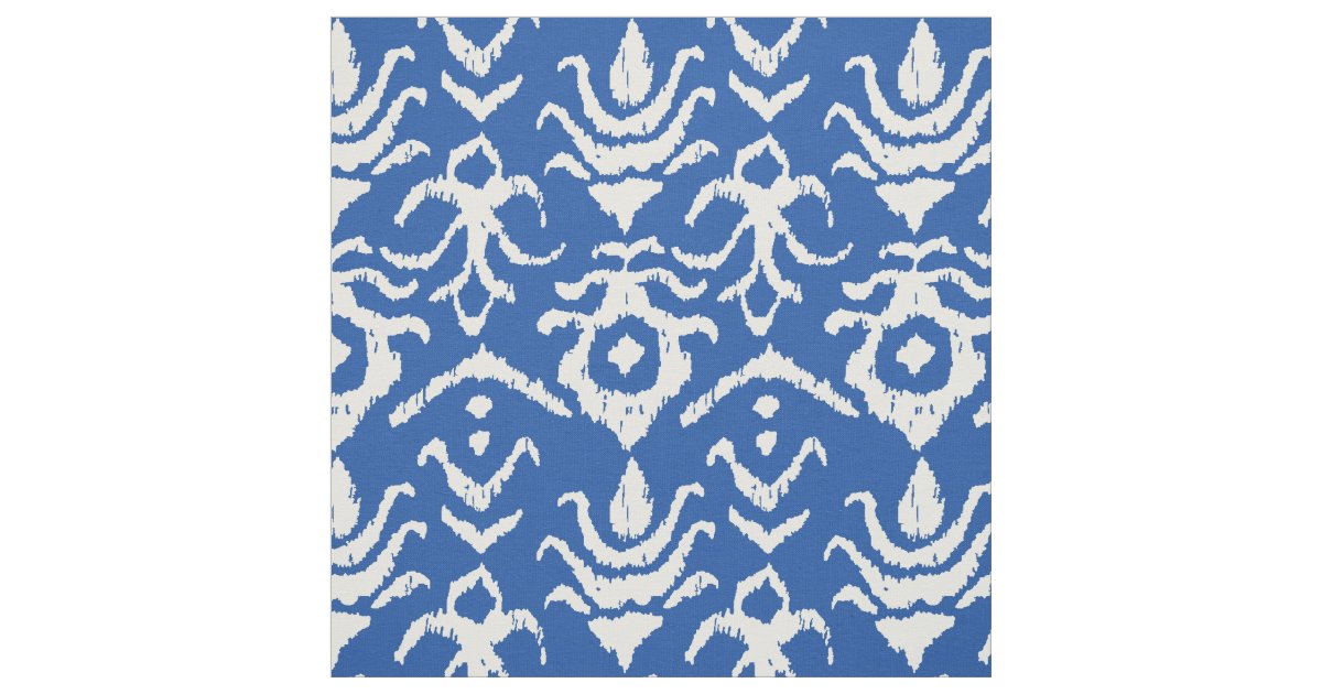 Ikat Damask Fabric | Zazzle