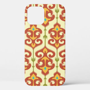 Ikat damask pattern iPhone 12 case