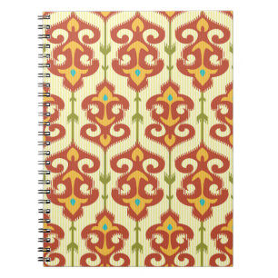 Ikat damask pattern notebook